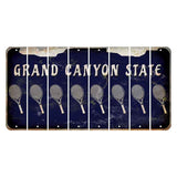 Arizona Navy Cut License Plate Strips (Set of 8) Tennis Racket