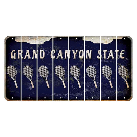 Arizona Navy Cut License Plate Strips (Set of 8) Tennis Racket