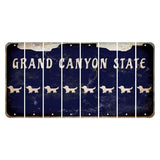 Arizona Navy Cut License Plate Strips (Set of 8) Dog