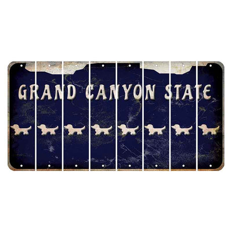 Arizona Navy Cut License Plate Strips (Set of 8) Dog