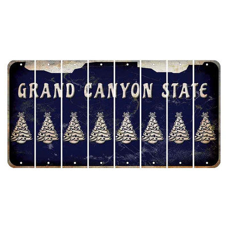 Arizona Navy Cut License Plate Strips (Set of 8) Christmas Tree