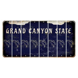Arizona Navy Cut License Plate Strips (Set of 8) Fish