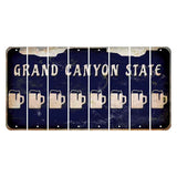 Arizona Navy Cut License Plate Strips (Set of 8) Beer Mug