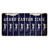 Arizona Navy Cut License Plate Strips (Set of 8) Female Golfer