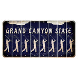 Arizona Navy Cut License Plate Strips (Set of 8) Male Golfer