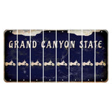 Arizona Navy Cut License Plate Strips (Set of 8) Motorcycle