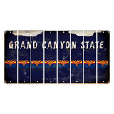 Arizona Navy Cut License Plate Strips (Set of 8) State Flag