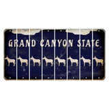 Arizona Navy Cut License Plate Strips (Set of 8) Donkey