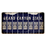 Arizona Navy Cut License Plate Strips (Set of 8) Tiki