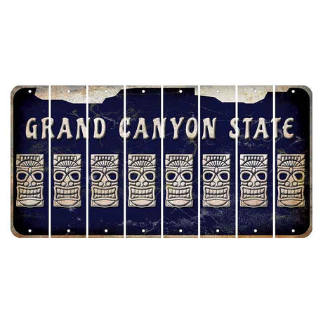 Arizona Navy Cut License Plate Strips (Set of 8) Tiki