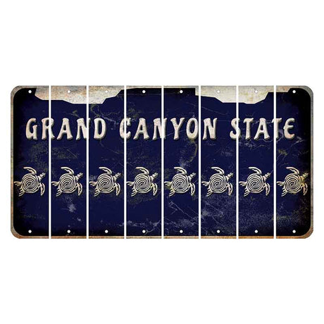 Arizona Navy Cut License Plate Strips (Set of 8) Sea Turtle