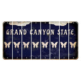 Arizona Navy Cut License Plate Strips (Set of 8) Butterfly