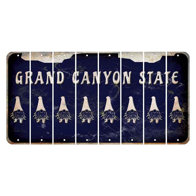 Arizona Navy Cut License Plate Strips (Set of 8) Gnome