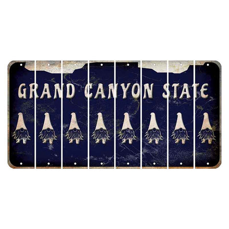 Arizona Navy Cut License Plate Strips (Set of 8) Gnome