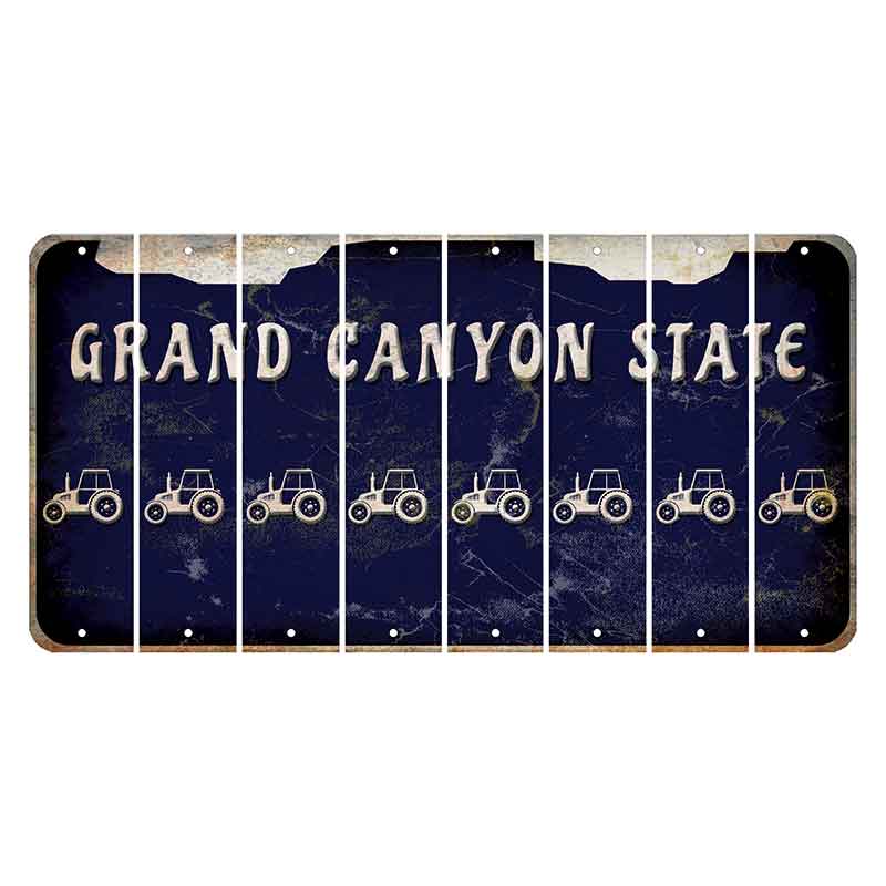 Arizona Navy Cut License Plate Strips (Set of 8) Tractor