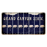 Arizona Navy Cut License Plate Strips (Set of 8) Bear