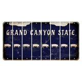 Arizona Navy Cut License Plate Strips (Set of 8) Pig