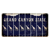 Arizona Navy Cut License Plate Strips (Set of 8) Giraffe