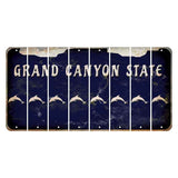 Arizona Navy Cut License Plate Strips (Set of 8) Dolphin