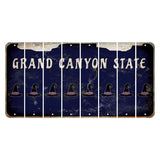 Arizona Navy Cut License Plate Strips (Set of 8) Witches Hat