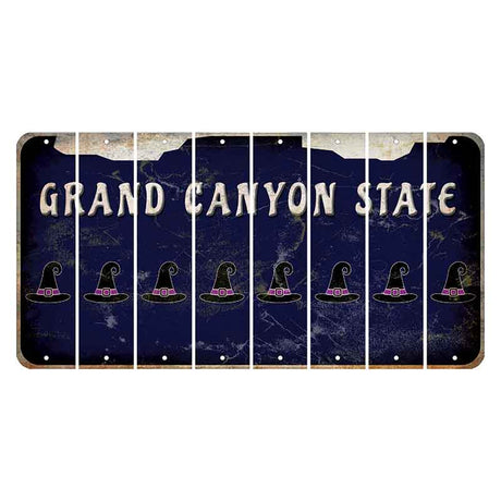 Arizona Navy Cut License Plate Strips (Set of 8) Witches Hat