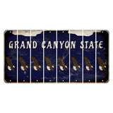 Arizona Navy Cut License Plate Strips (Set of 8) Bald Eagle