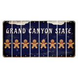 Arizona Navy Cut License Plate Strips (Set of 8) Gingerbread Man