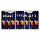 Arizona Navy Cut License Plate Strips (Set of 8) Cocktail