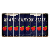 Arizona Navy Cut License Plate Strips (Set of 8) Apple