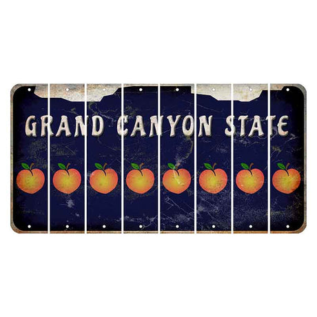 Arizona Navy Cut License Plate Strips (Set of 8) Peach