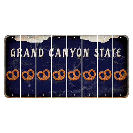 Arizona Navy Cut License Plate Strips (Set of 8) Pretzel