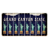 Arizona Navy Cut License Plate Strips (Set of 8) Statue of Liberty