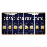 Arizona Navy Cut License Plate Strips (Set of 8) Lantern