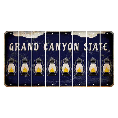 Arizona Navy Cut License Plate Strips (Set of 8) Lantern