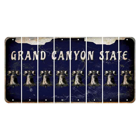 Arizona Navy Cut License Plate Strips (Set of 8) Liberty Bell