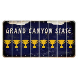 Arizona Navy Cut License Plate Strips (Set of 8) Trophy