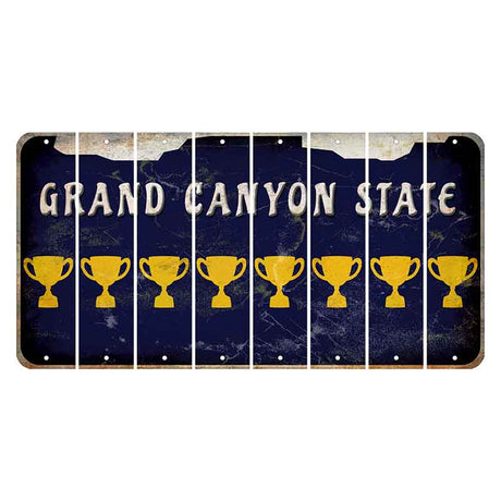 Arizona Navy Cut License Plate Strips (Set of 8) Trophy
