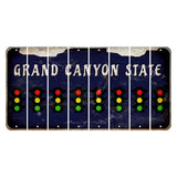 Arizona Navy Cut License Plate Strips (Set of 8) Traffic Light