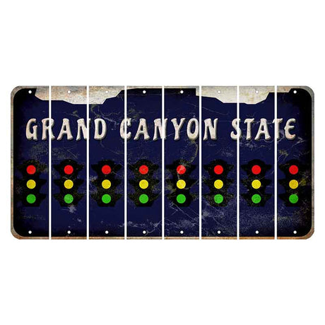 Arizona Navy Cut License Plate Strips (Set of 8) Traffic Light