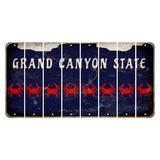 Arizona Navy Cut License Plate Strips (Set of 8) Crab