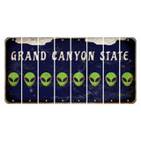 Arizona Navy Cut License Plate Strips (Set of 8) Alien
