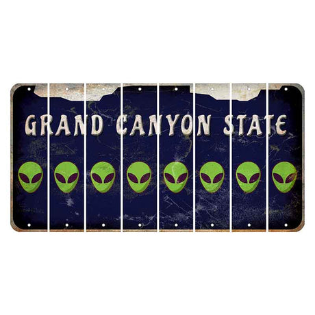 Arizona Navy Cut License Plate Strips (Set of 8) Alien