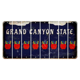 Arizona Navy Cut License Plate Strips (Set of 8) Teacher Apple