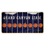 Arizona Navy Cut License Plate Strips (Set of 8) Basketball