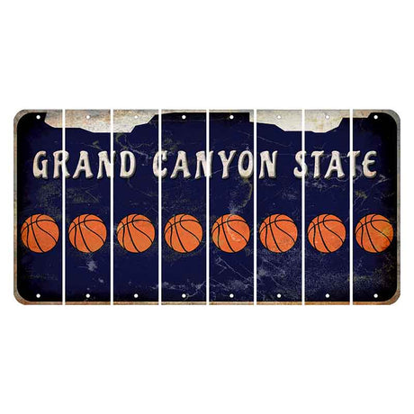 Arizona Navy Cut License Plate Strips (Set of 8) Basketball