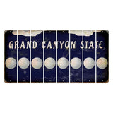 Arizona Navy Cut License Plate Strips (Set of 8) Golfball