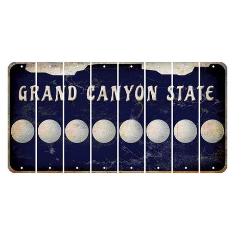 Arizona Navy Cut License Plate Strips (Set of 8) Golfball