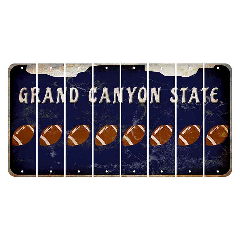 Arizona Navy Cut License Plate Strips (Set of 8) Football
