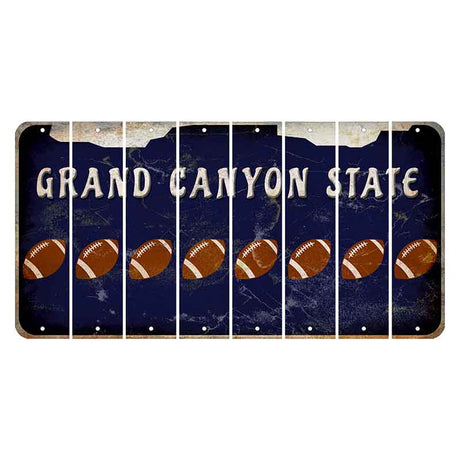 Arizona Navy Cut License Plate Strips (Set of 8) Football