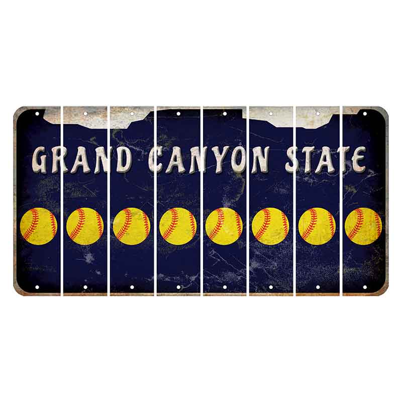 Arizona Navy Cut License Plate Strips (Set of 8) Softball